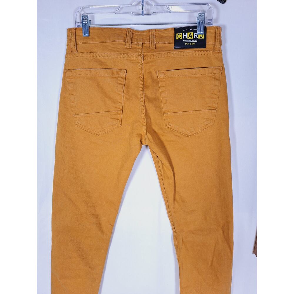 The Charj Women's Cotton Yellow Denim Pants Size 10/11 - Picture 4 of 5